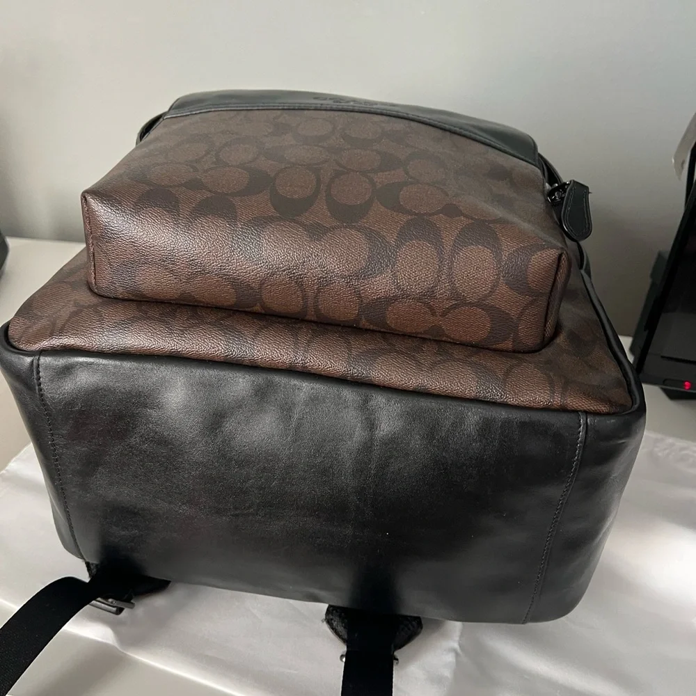 Coach Men's Brown and Black Backpack